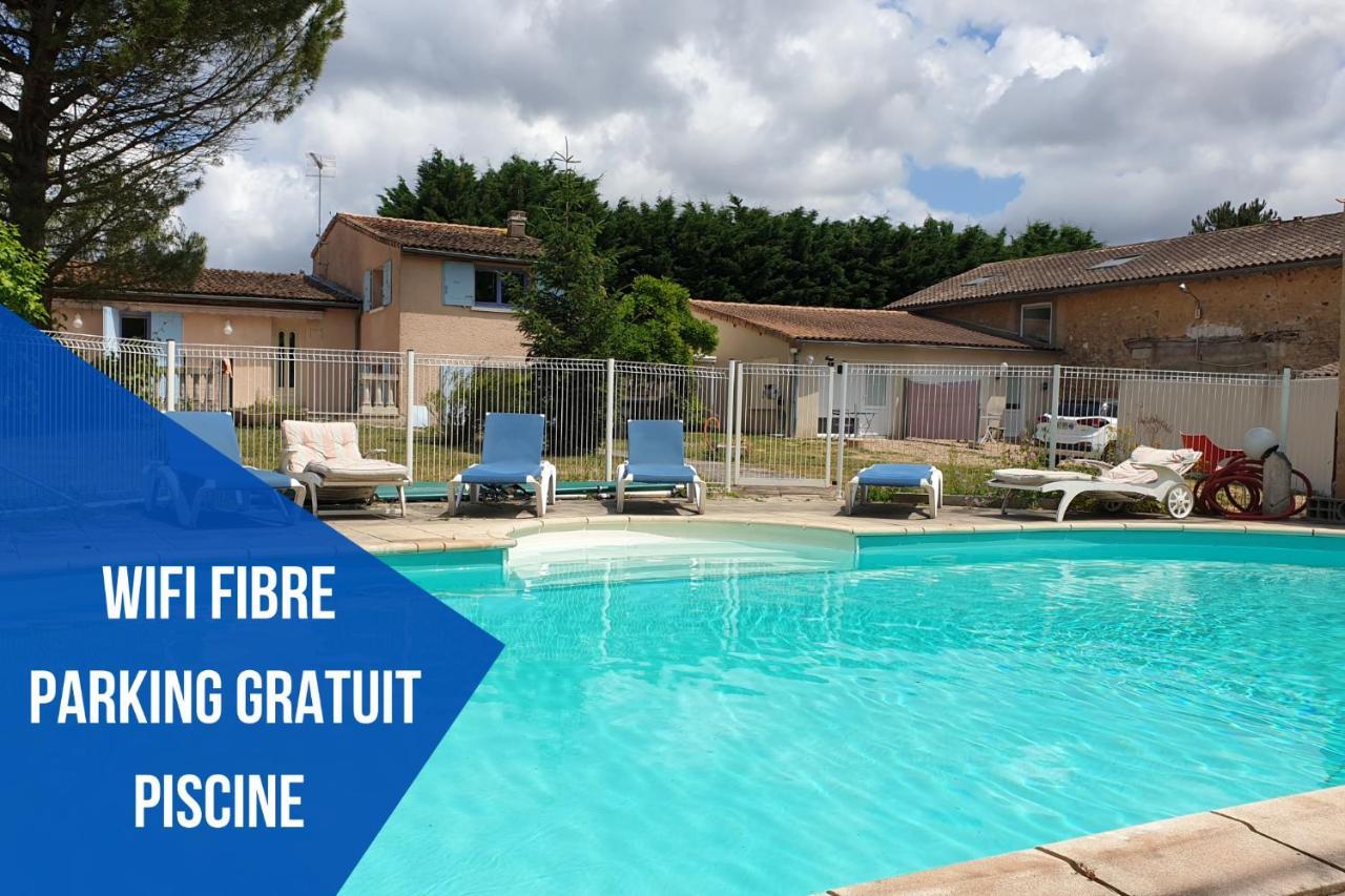 Bel Appartement T2 Climatise Avec Piscine Poitiers-Futuroscope-Creps De Poitiers Vouneuil-sous-Biard Luaran gambar