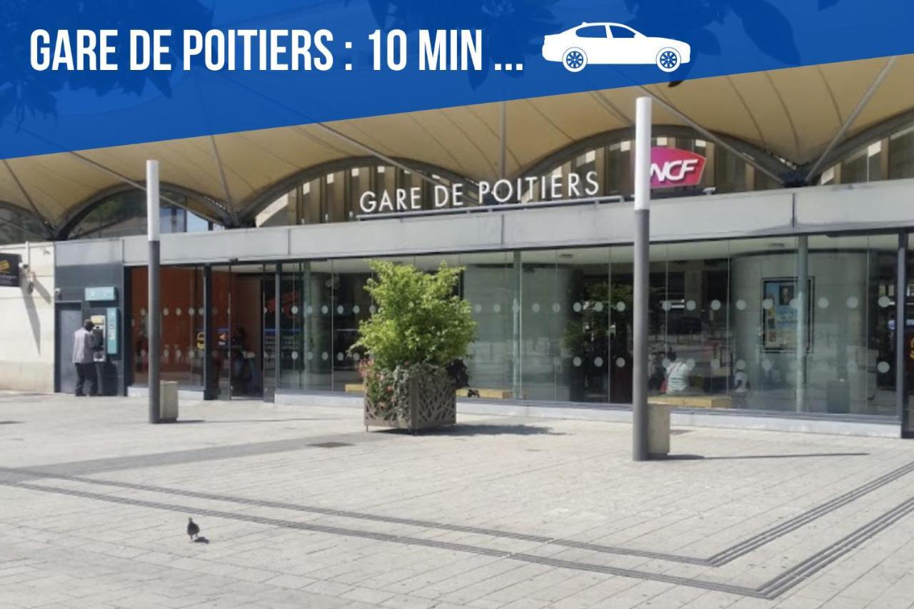 Bel Appartement T2 Climatise Avec Piscine Poitiers-Futuroscope-Creps De Poitiers Vouneuil-sous-Biard Luaran gambar